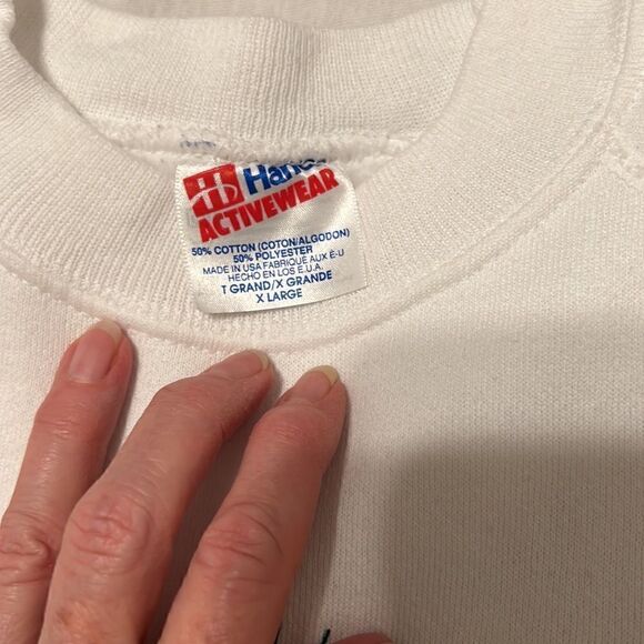 Vintage authentic 1996 Rod Stewart size XL white sweatshirt GVC - Picture 4 of 9